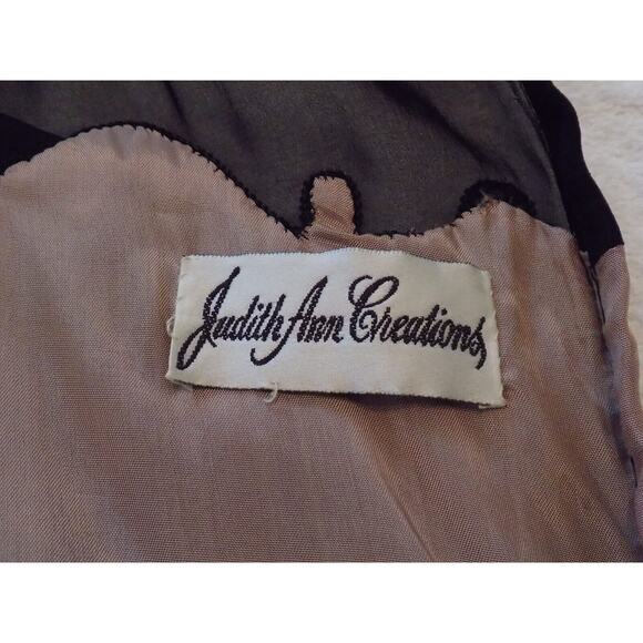 Vintage Judith Ann Creations black silk beaded evening wear cocktail size Medium - Picture 12 of 12